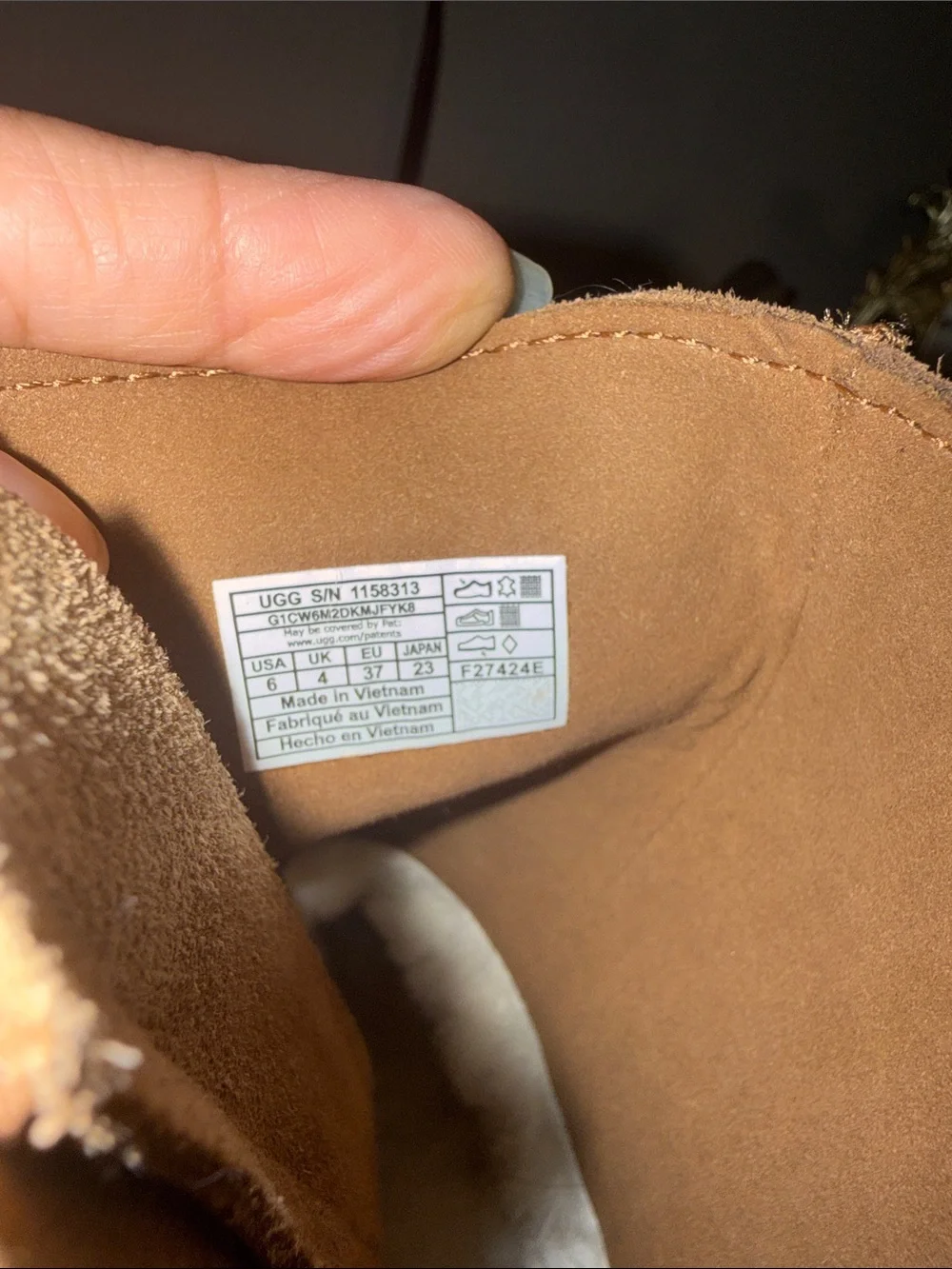 UGG Women's Suede Platform Ankle Boots in Chestnut Brown